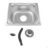Drop In Kitchen Sink Set Single Bowl Fast Drainage with Drain Hole Basin