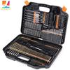 WOZOBUY 246 предметов SAE Assorted Impact Tough Drill Drive Custom Case System Set для сверления и завинчивания