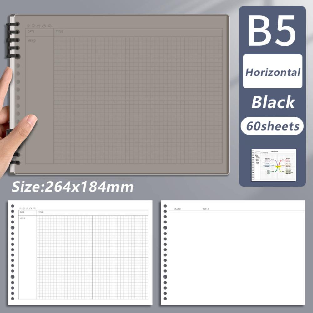 Detachable Loose-leaf Notepad Loose-leaf Grid Planner Note Taking Mind Map Notebook  School Office