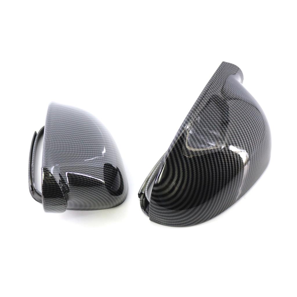 Side Wing Mirror Cover Caps Carbon Fiber Replaces OEM:1K0857537