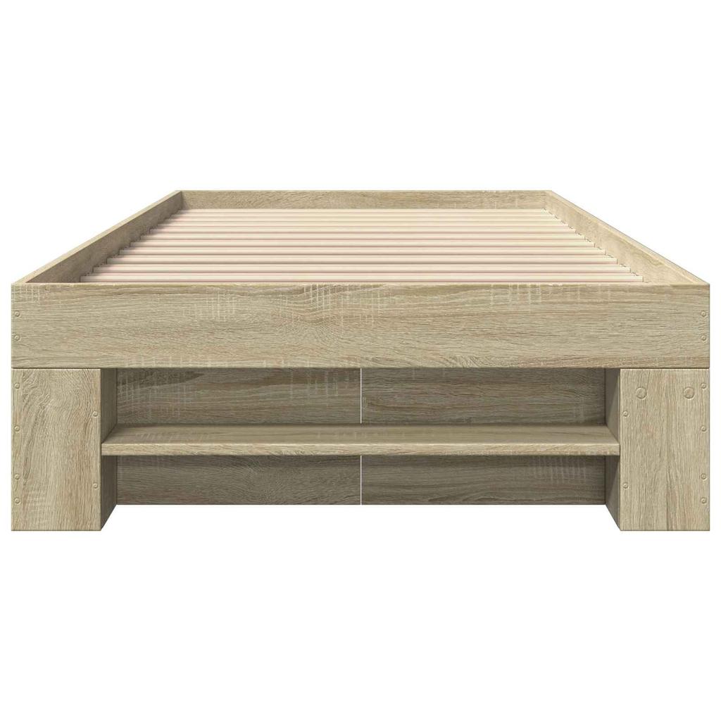 Bed Frame with Storage Sonoma Oak 80 x 200 cm Engineered Wood