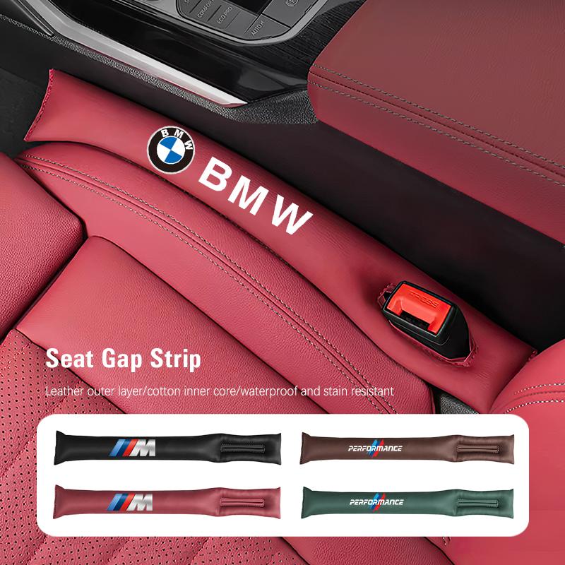 Parking Tag 2Pcs Car Seat Gap Filler Strip Soft Pads Leather Auto Accessories For BMW E46 E90 E60 F30 F10 E39 E36 F20 G30 G20 X1 BZ5