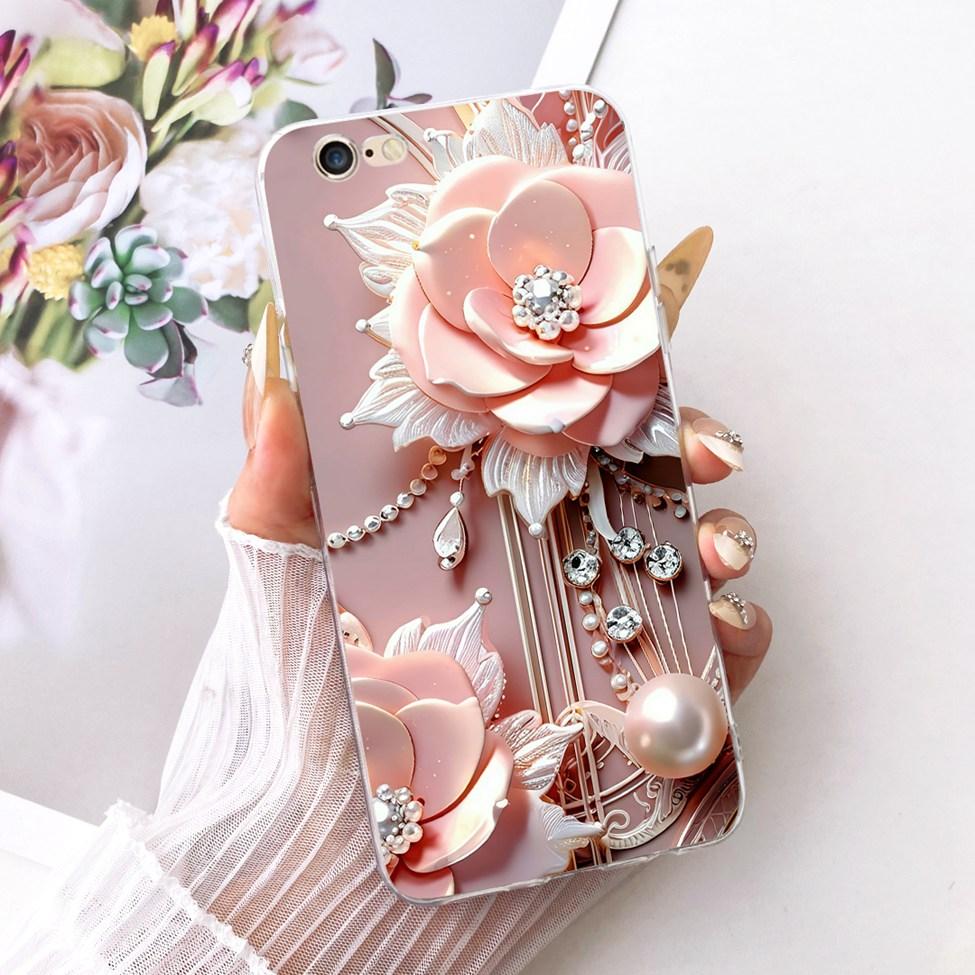Transparent Casing For iPhone 6s Phone Case For iPhone 6 Cover Luxury Fashion Butterfly Funny Cute Painted