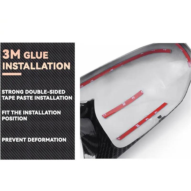 Carbon Fiber Look Side Mirror Cover for BMW 3/5/6/7/8 Series G20 G30 G11 G12 2019-2025 Left Driver Side Exterior Accessories