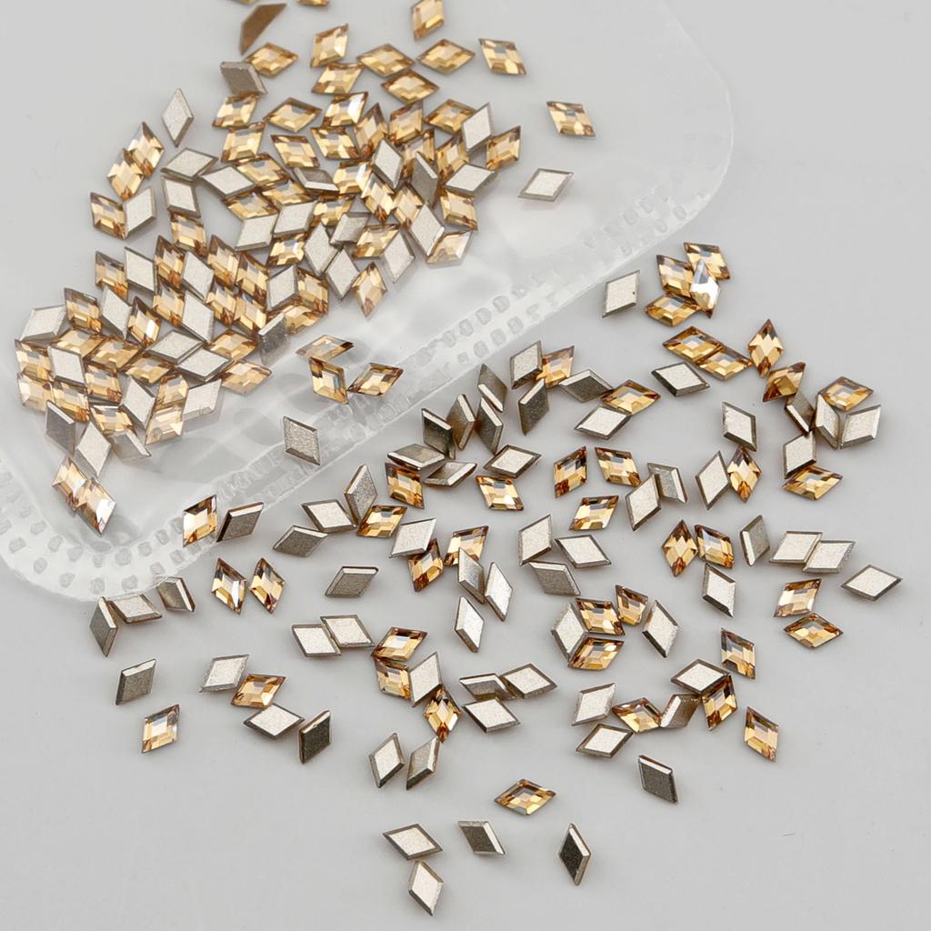 Super Flash K9 White Crystal Flat Bottom Inverted Edge Nail Art Diamond Prism 1:1 Imitation Huazi Inverted Edge Does Not Fall Off The Bottom Nail Art