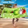 Custom Name Christmas Gri-nch Beach Towel, Soft Quick-Dry Beach Towel, Ideal for Pool, Camping, Perfect Travel Essential Gift
