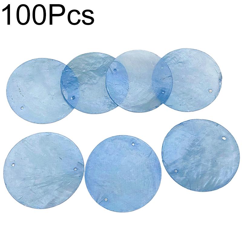 100 шт. круглые 5 см с 2 отверстиями DIY для колокольчиков для дома, украшения для дома, изготовление натуральных ракушек, ракушек Capiz