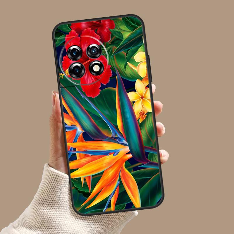 Чехол "Тропический рай" с гавайским цветком для OnePlus 10T 8T 9R 10R 12R OnePlus 12 11 9 10 Pro Nord 2 CE 3 Lite N10 N20 N30