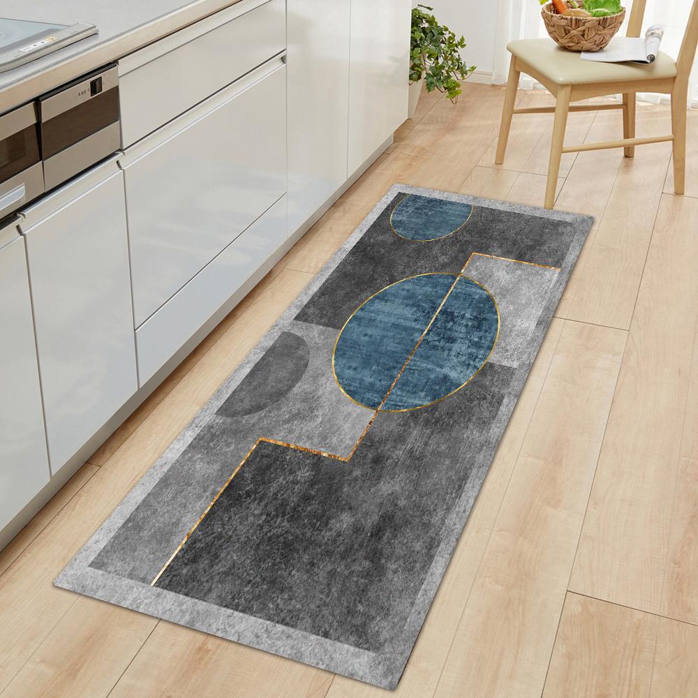 Kitchen Mat Bathroom Carpet Floor Mat Washable Anti Slip Entrance DoorMat Bedroom Living Room Long Bedside Area Hallway Soft Rug