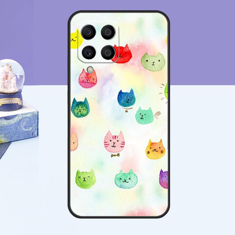 Милый Мультяшный Чехол-Кошка Для Samsung Galaxy M14 M54 M13 M23 M16 M11 M21 M31 M20 M34 M52 M32 M12 M36 M56 M15 M55