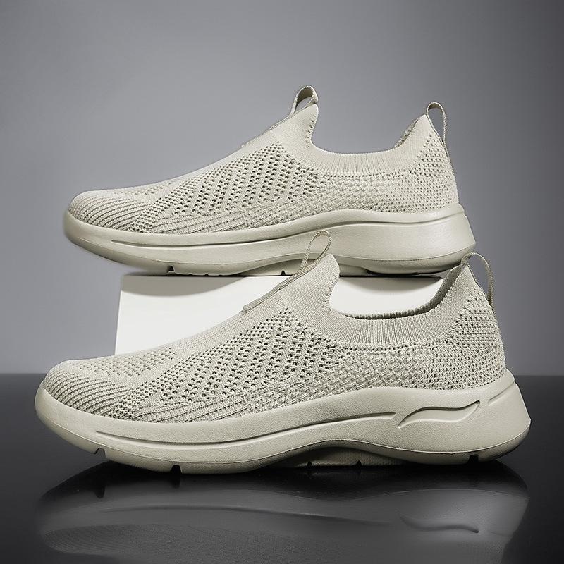 Мужская обувь на одной педали новая спортивная и повседневная fly-woven папины кроссовки fly-woven поверхность дышащая мужская обувь