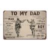 To My Dad Gift From Son Metal Plaque Create Living Room Wall Mural Garage Plaques Designer Tin Sign Poster