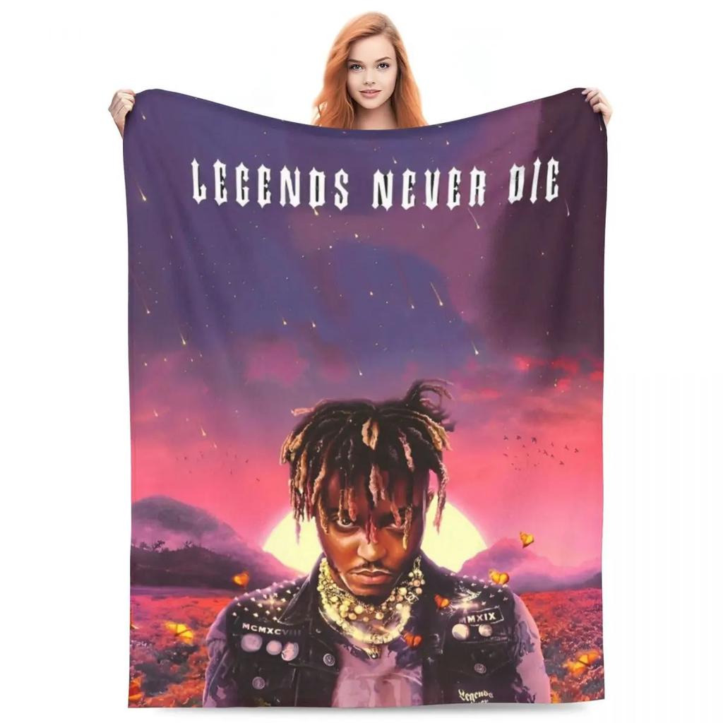 Juice Music Wrld Fuzzy Blankets The Party Never Ends Funny Throw Blanket for Sofa Bedding Lounge 200x150cm