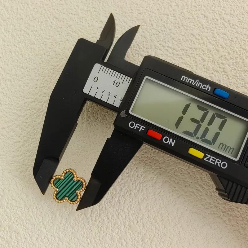 Двусторонний кулон в виде растения и цветка, серьги с цирконами, набор для женщин, нержавеющая сталь, водонепроницаемый, цирконы в виде клевера, подарки