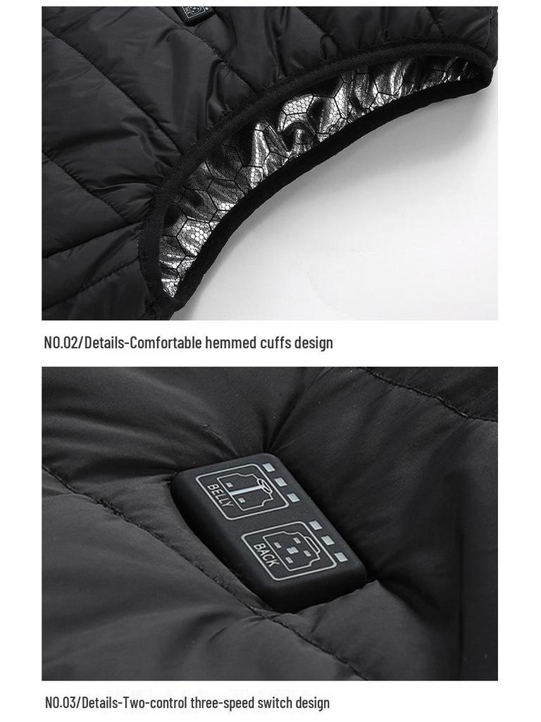 Women's Smart Heated Cotton Vest - Winter Outerwear with Carbon Fiber Electric Heating for Constant Warmth