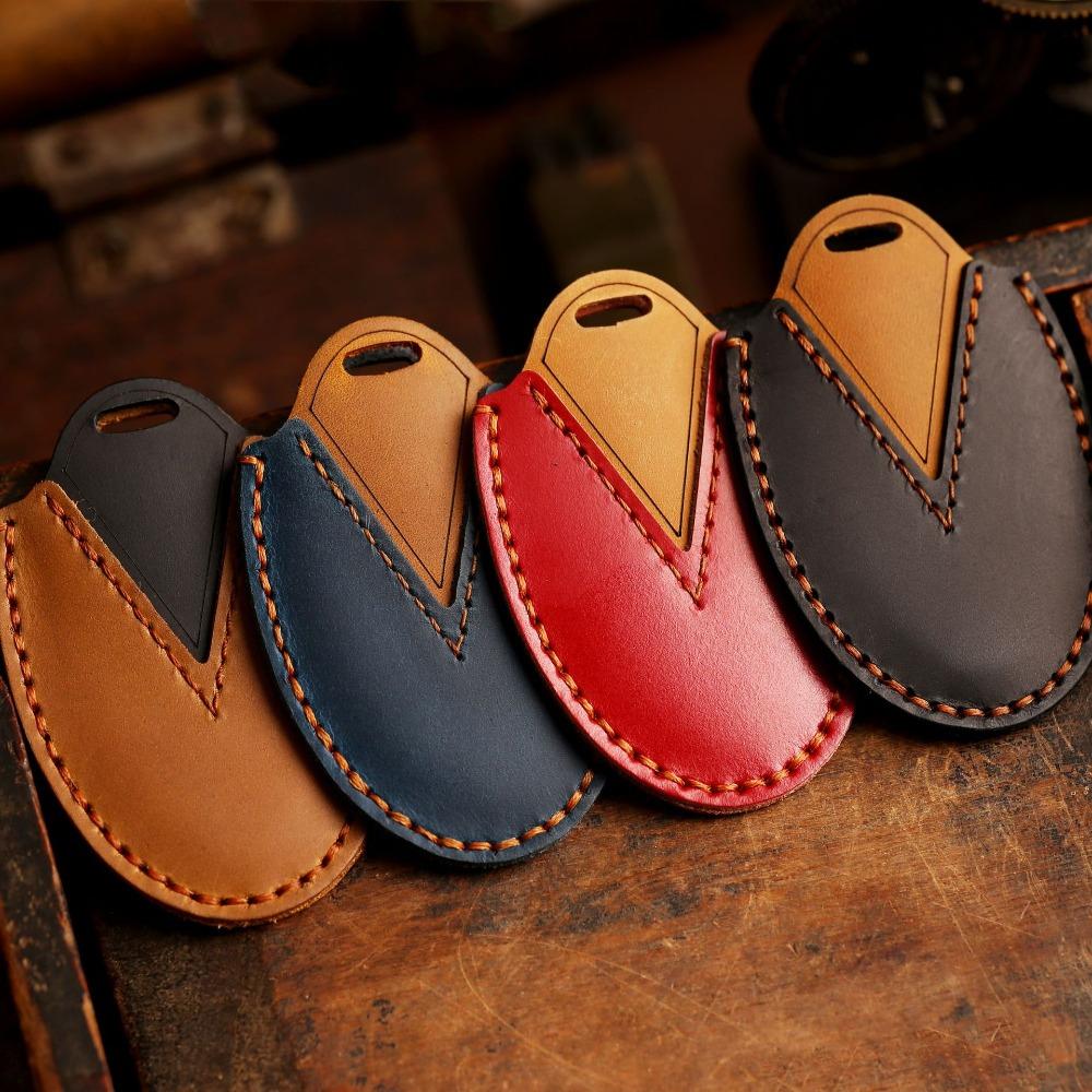 Genuine Crazy Horse Leather Key Cover Case for Nissan X Trail Qashqai Tiida Altima Sylphy Car Keys Protection