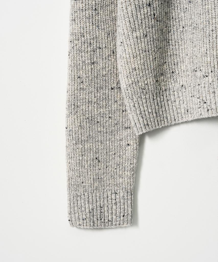 TRIP LE SENS Nef Yarn Wool Collar Knit_Gray
