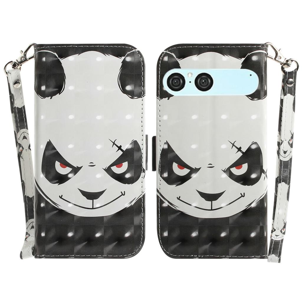 For Sony Xperia 10 VII Case Pattern Printing Leather Wallet Phone Cover with Wrist Strap