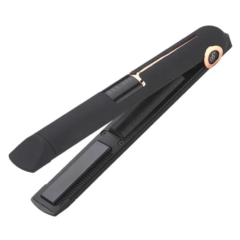 Портативный USB-выпрямитель для волос с системой блокировки Power Bank, дорожные утюжки для выпрямления волос, беспроводные щипцы для завивки волос