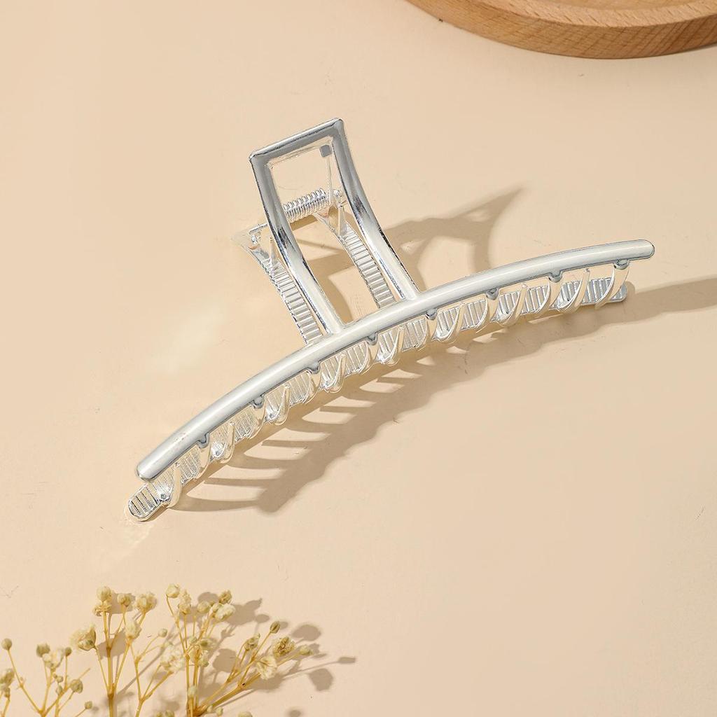 Korean Style Elegant Metal Hair Claw Clip for Women - Shark Claw Design