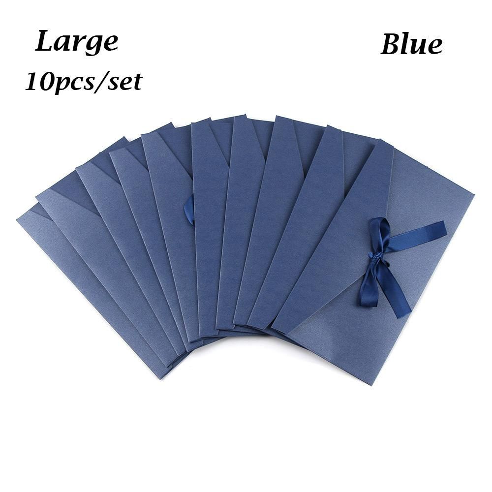 Приглашенный Ретро Креативный Бантик Лента Почтовый Ящик Перламутровый Бумажный Конверт Поздравительная Открытка Сумки Конверт