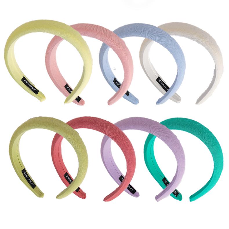 Korean Hair Band Solid Color Sweet Sponge Headband Thickening and Heightening Headband Fashion Hairband Hair Accessories