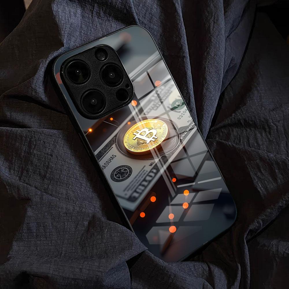 Btc Bitcoin Phone Case For IPhone 17 Pro Max 15 Pro 16 14 Plus 12 13 Mini 11 Pro Shockproof Glass Cover