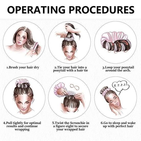 No Heat Hair Curler Women Overnight Sleeping Hair Curling Scrunchie Soft Hair Roller Strap Long Medium Hair Curls Styling Tool