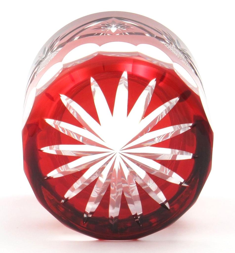 Сумida Эдо Кирико Стекло Блестящая пара рыб, Икра, Красный, TO-401-402