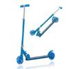 FOXSPORT Trottinette Pliante Pour Enfants Avec Roues LED, 3 Hauteur Guidon Réglable, Trottinette Pour Enfants Avec Frein-bleu