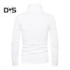 Spring Autumn Men Fitness Top Slim Fit High Collar Stretchy Long Sleeves Solid Color Pullover Fitness Sport Top Winter Bottoming Clothes
