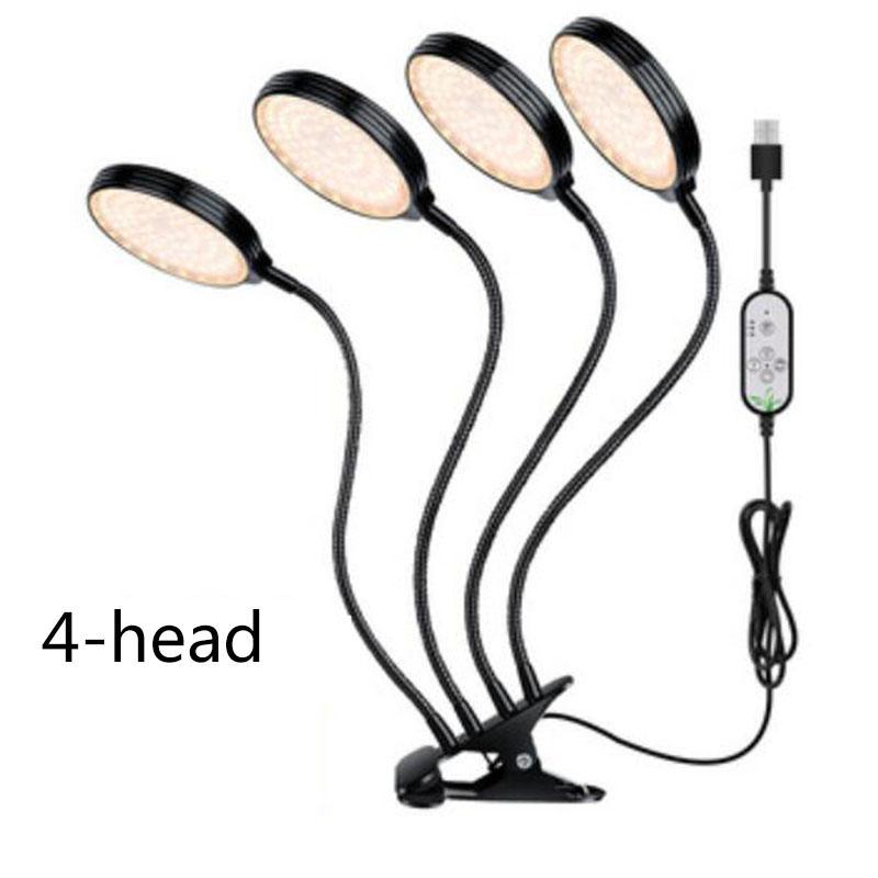 DC 5 В USB таймер светодиодный светильник для выращивания растений светло-желтый свет фитолампы для выращивания растений и цветов настольные клипсы фитолампы для внутренней теплицы