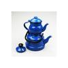 Эмалированный ностальгический набор чайников небольшого размера синего цвета