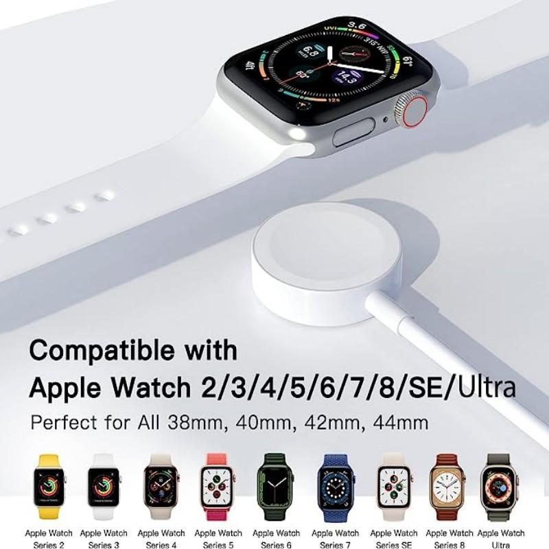 Магнитное беспроводное зарядное устройство для Apple Watch Series 9 8 7 Ultra 2 SE, кабель для быстрой зарядки, аксессуары для iWatch 8 7 6 5 4 3 2 1