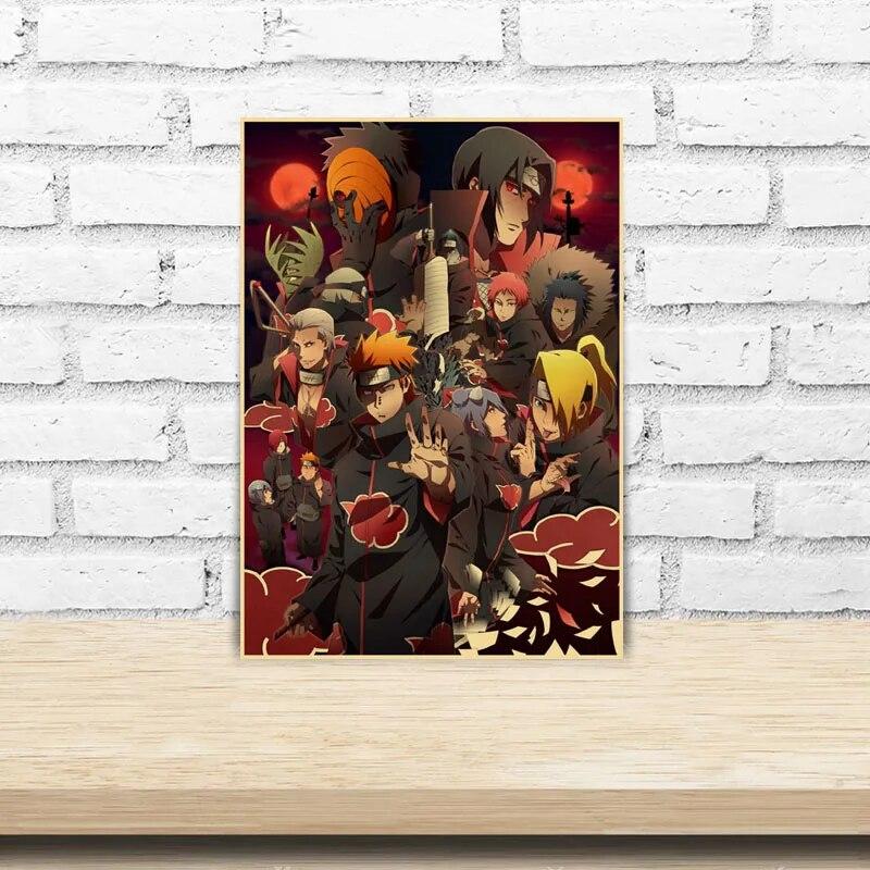 Боруто аниме постер винтажные постеры Узумаки Бар Кафе Домашний Декор Гостиная Наклейка на стену Художественная живопись Коллекция фанатов картина