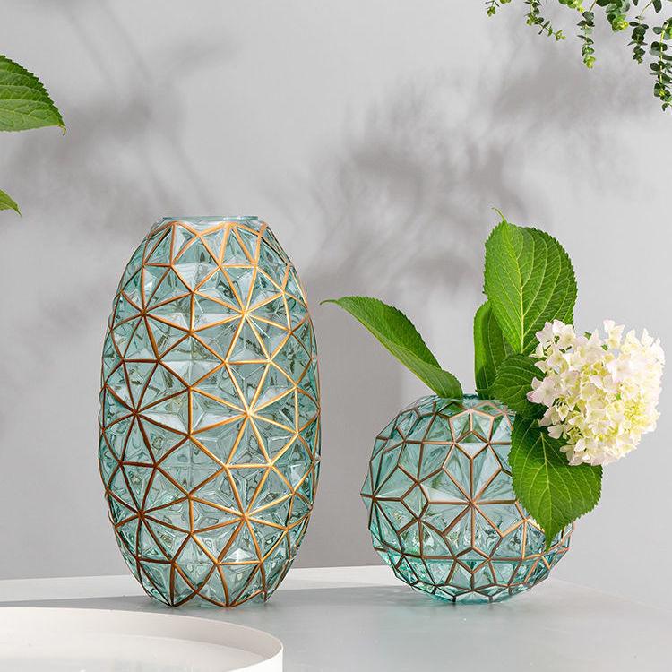 Ваза Стеклянная ваза Украшение дома Украшения Цветочная композиция Может держать воду Ваза для цветов