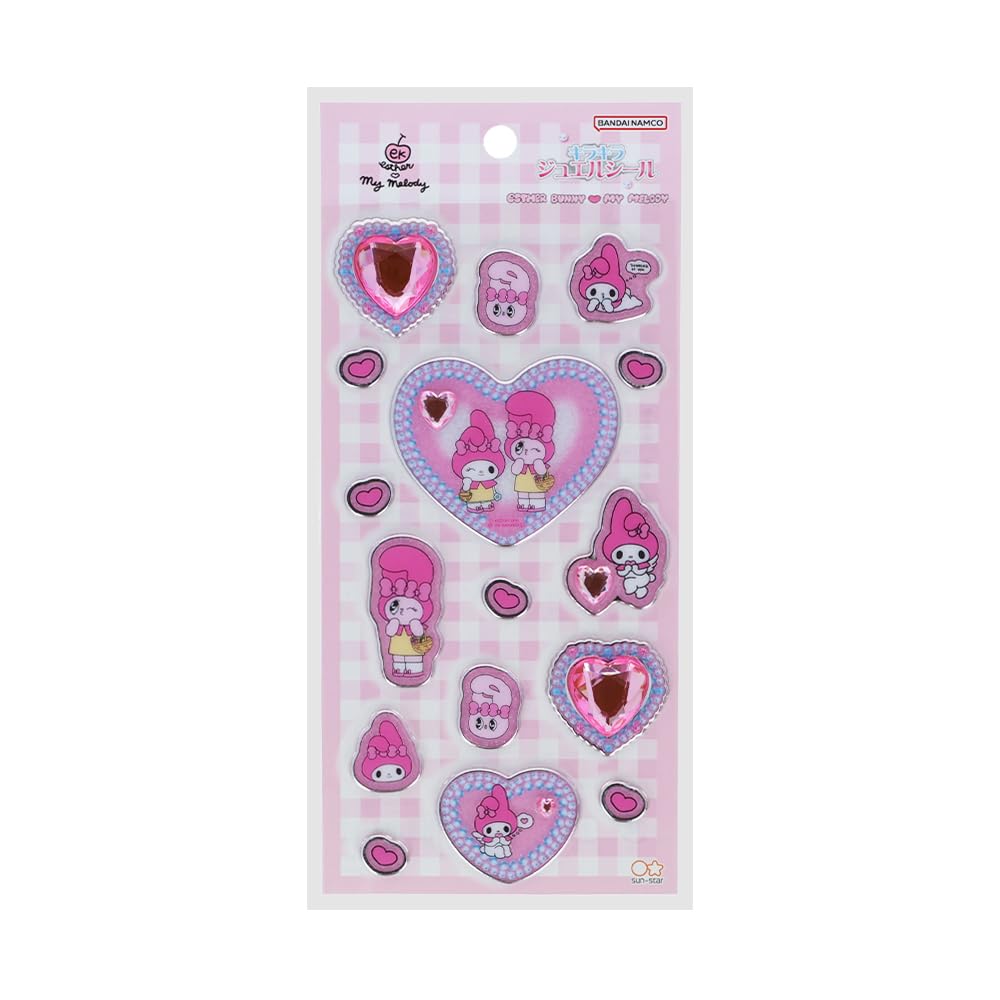 Sun-Star Stationery Jewel Stickers Esther x My Melody P Esther Bunny My Melody Sanrio Characters Goods Stickers Jewel-style Pink S8819270