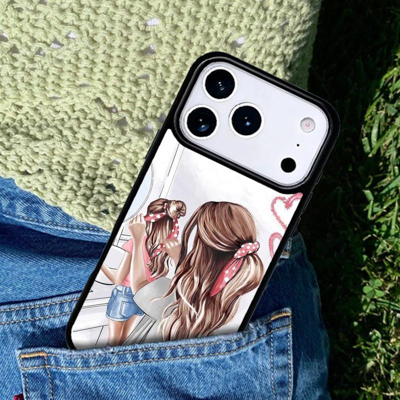 Familie Mom Girl Women phone case cover Compatible with for IPhone 17air 16e 15 14 13 12 11Pro Max 17 Air