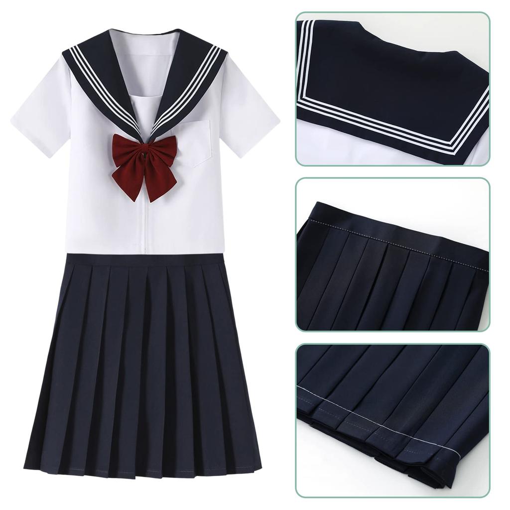 Sailor Authentic JK High School Cosplay 2 Длинные рукава и шорты Sailor JK Cosplay School Плиссированные JK Bow Class Kansai School British Junior High School