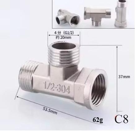 201 Stainless Steel 1/2" 3/4" BSP Male Female Thread Reducing Elbow Tee Coupler Butt Joint Plumbing Fittings