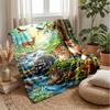 Flying Animal Adventure Theme blanket Lightweight Warm Flannel Blanket Decorative Throw Blanket for Home Decoration