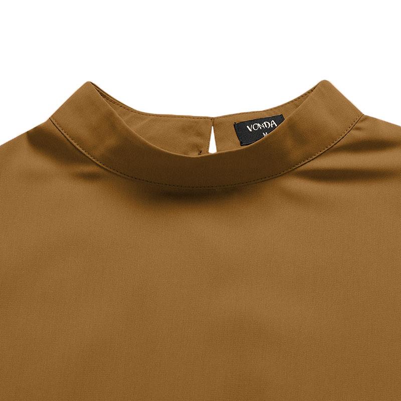 VONDA Весенняя женская блузка с рукавами 3/4, однотонные топы