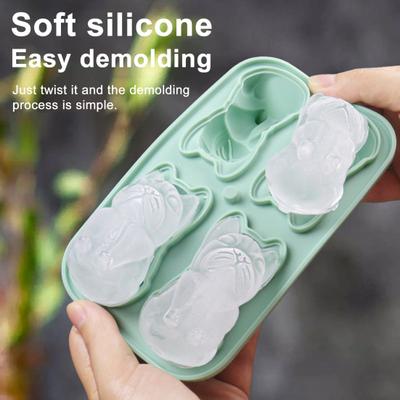 Yousheng Ice Cube Grid 3D Pet Dog Shape Пищевая силиконовая форма для льда, которую можно мыть в посудомоечной машине, медленно тающая коктейльная форма для льда