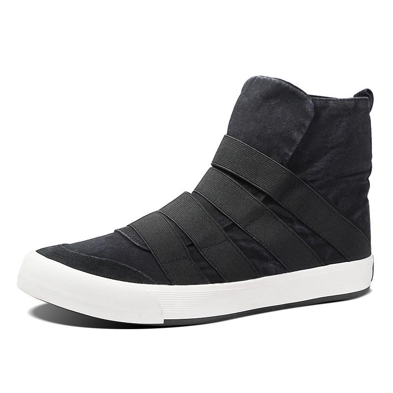 Летняя мужская модная повседневная обувь, кроссовки на платформе, дышащие мужские удобные высокие парусиновые туфли, вулканизированные туфли, мужские ботинки