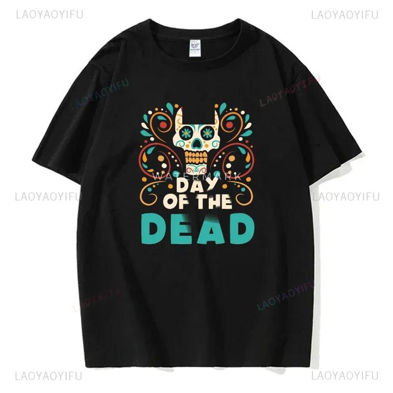 Мексиканский День мёртвых ''DÍA DE LOS MUERTOS'' Футболка с принтом Мужская графическая футболка Повседневные удобные футболки на лето Женская одежда