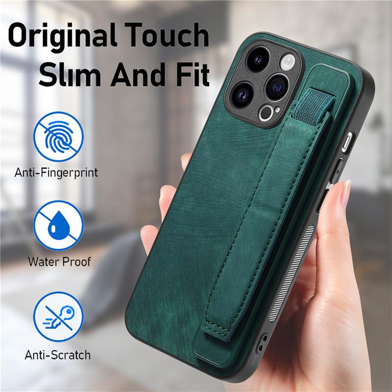 Кожаный чехол-ремешок для iPhone 15 Pro Max 14 Plus 13 12 для Samsung Galaxy S24 Ultra S23 S22 S21 FE A35 A25 A15 A05 A54 A24 A14 A53 Чехол