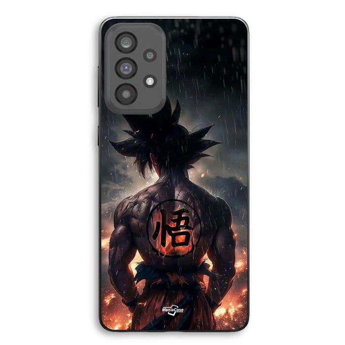 Coque de téléphone - MANIACASE - Samsung Galaxy A53 - Dragon Ball Goku Kanji - Silicone TPU - Noir