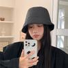 Front Length Back Short Down Cloth Bucket Hat Men and Women Go Out To Keep Warm In Autumn and Winter Cotton Hat Fashion Bucket Basin Hat Shows