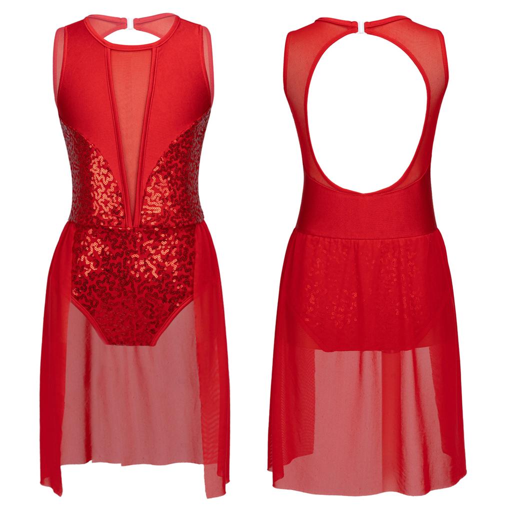 Детское балетное трико-пачка для девочек, платье с блестящими пайетками, струящаяся сетчатая юбка, гимнастическое трико, современные костюмы для лирического танца