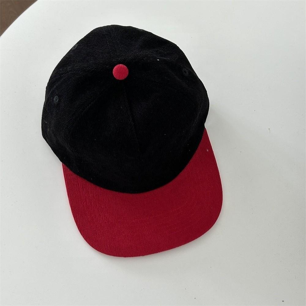 Corduroy Flat-brim Cap Color Matching Sun Cap Retro Baseball Cap Men Women